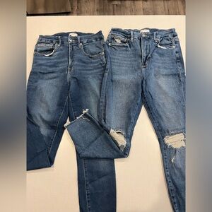 2 pairs of Good American skinny jeans